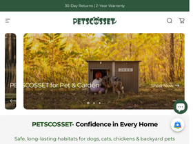 Petscosset homepage screenshot