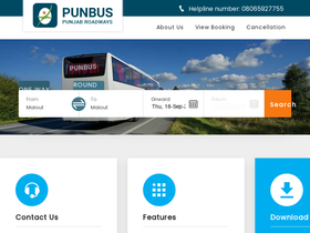 'punbusonline.com' screenshot