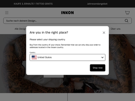 Inkon Tattoo website screenshot
