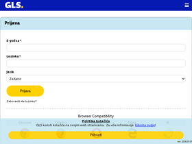 'mygls.hr' screenshot