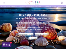 'crystalgemstoneshop.com' screenshot