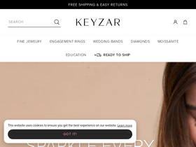 'keyzarjewelry.com' screenshot