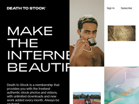 'deathtothestockphoto.com' screenshot