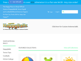 HappyBalls.com - The Antenna Ball Superstore homepage screenshot