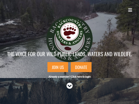'backcountryhunters.org' screenshot
