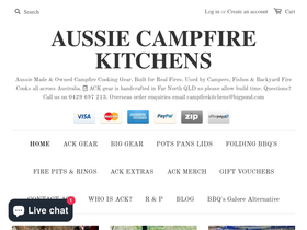 aussiecampfirekitchens.com homepage screenshot