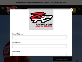 ziptyracing.com homepage screenshot