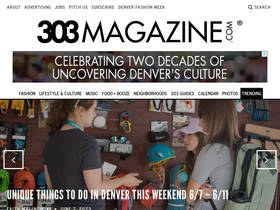 '303magazine.com' screenshot