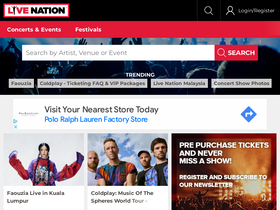 'livenation.my' screenshot