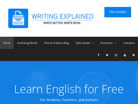 'writingexplained.org' screenshot
