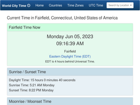 'worldcitytime.com' screenshot