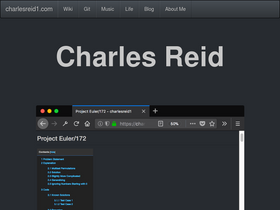 'charlesreid1.com' screenshot