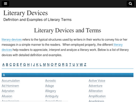 'literarydevices.net' screenshot