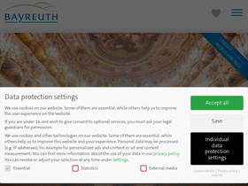 'bayreuth-tourismus.de' screenshot