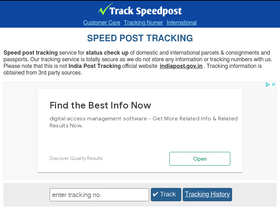 'speedposttrack.in' screenshot