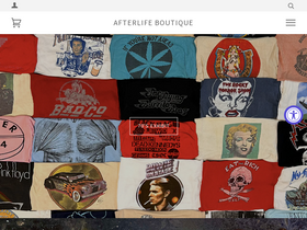 afterlifeboutique.com homepage screenshot