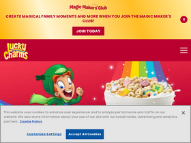 'luckycharms.com' screenshot