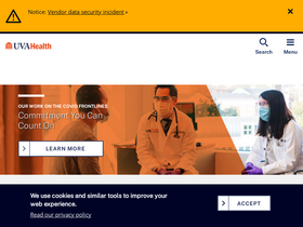 'uvahealth.com' screenshot