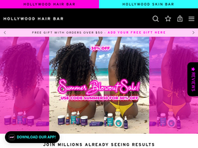 'hollywoodhairbar.com' screenshot