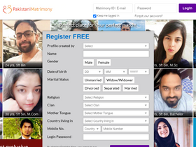 'pakistanimatrimony.com' screenshot