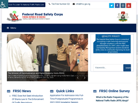 'frsc.gov.ng' screenshot