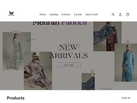 mehranfabrics.store homepage screenshot