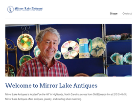 mirrorlakeantiques.com homepage screenshot