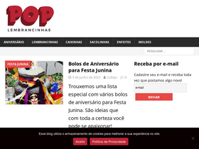 'poplembrancinhas.com.br' screenshot