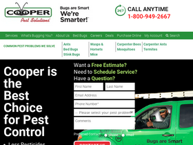 'cooperpest.com' screenshot