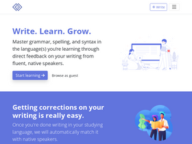 'langcorrect.com' screenshot