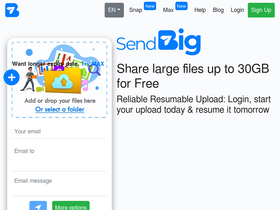'sendbig.com' screenshot