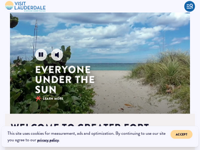 'visitlauderdale.com' screenshot