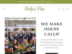 perfectpots.com homepage screenshot