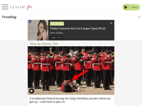 'classicfm.com' screenshot