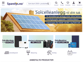 'sparelys.no' screenshot