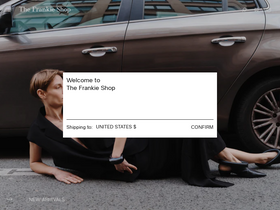 Thefrankieshop website screenshot