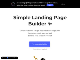 'unicornplatform.com' screenshot