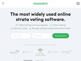 'stratavote.com' screenshot