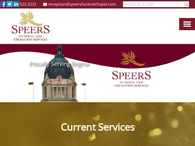 'speersfuneralchapel.com' screenshot