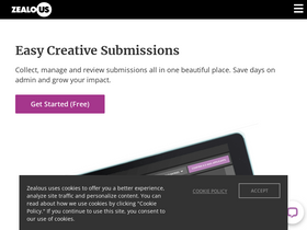 'zealous.co' screenshot