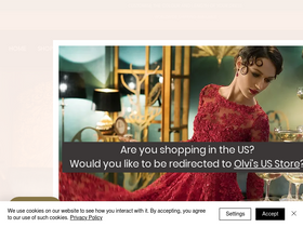 Olvis Lace homepage screenshot