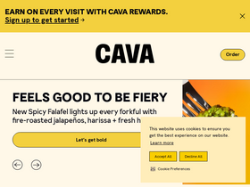 'cava.com' screenshot