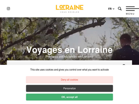 'tourisme-lorraine.fr' screenshot