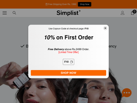 Simplist website screenshot