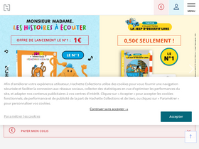 'hachette-collections.com' screenshot