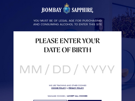 'bombaysapphire.com' screenshot