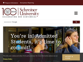 'schreiner.edu' screenshot