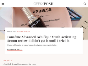 'geekyposh.com' screenshot