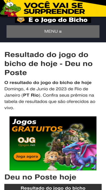 Jogo do Bicho (@eojogodobicho) / X