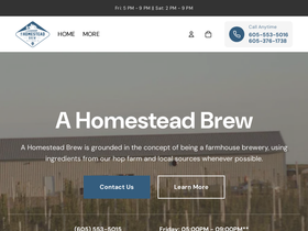 ahomesteadbrew.com homepage screenshot